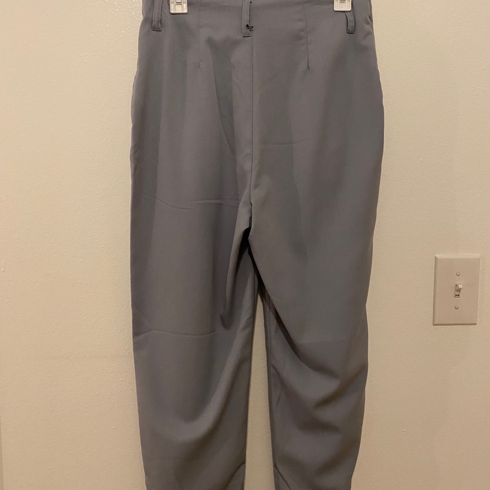 Blue grey pant suit